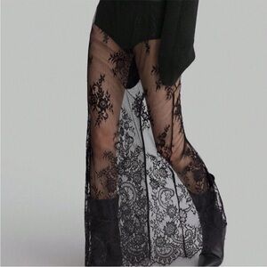 Restocked Lace Overlay Skirt Black New With Tags